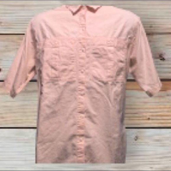 Vintage Mervyn’s Mens Pink Button Down Short Sleeve Large - Picture 1 of 8